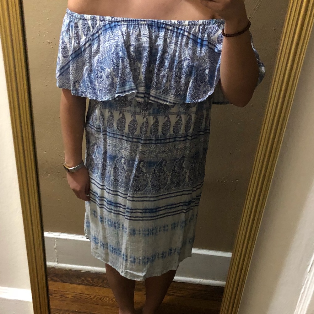 BeachLunchLounge off the shoulder dress